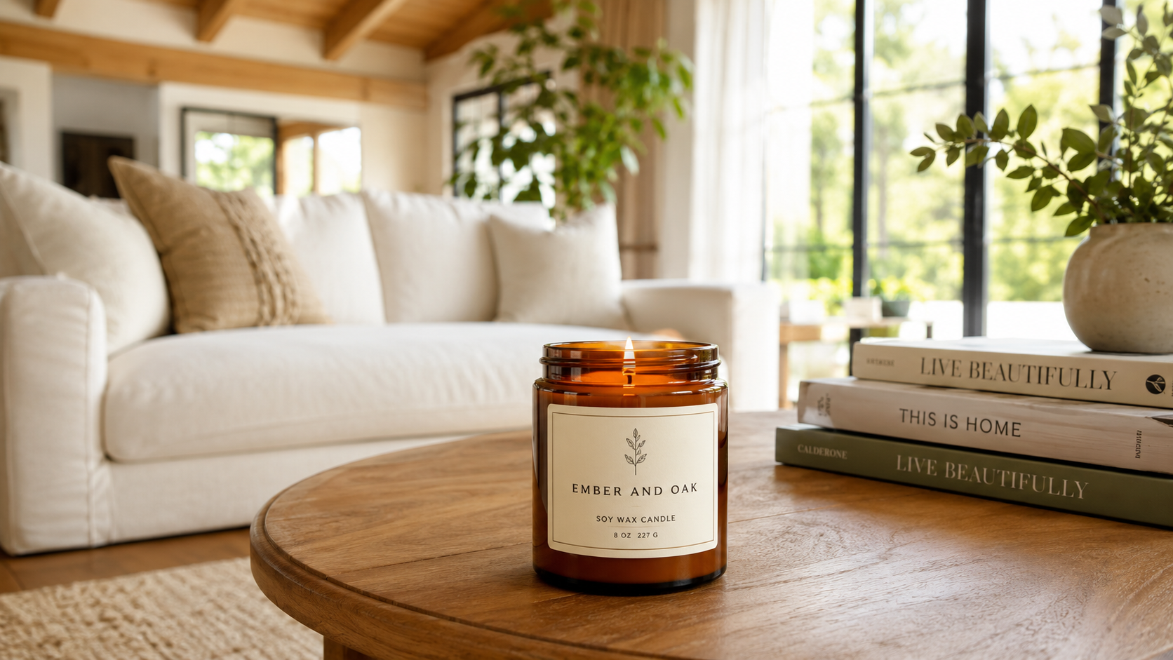 Candle in the living room