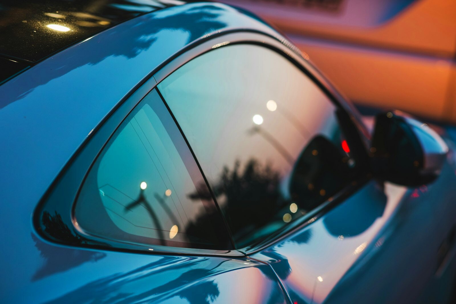 Demo image: a car panel graded to show a deep, glossy polished finish