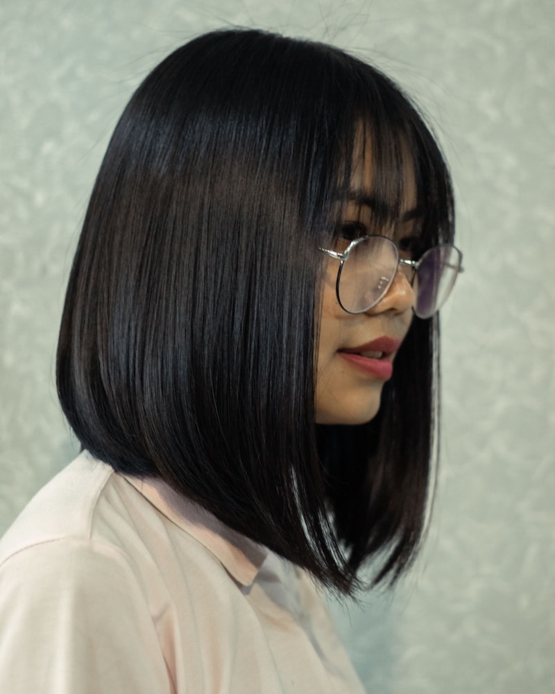 A sleek dark long bob, cut and finished
